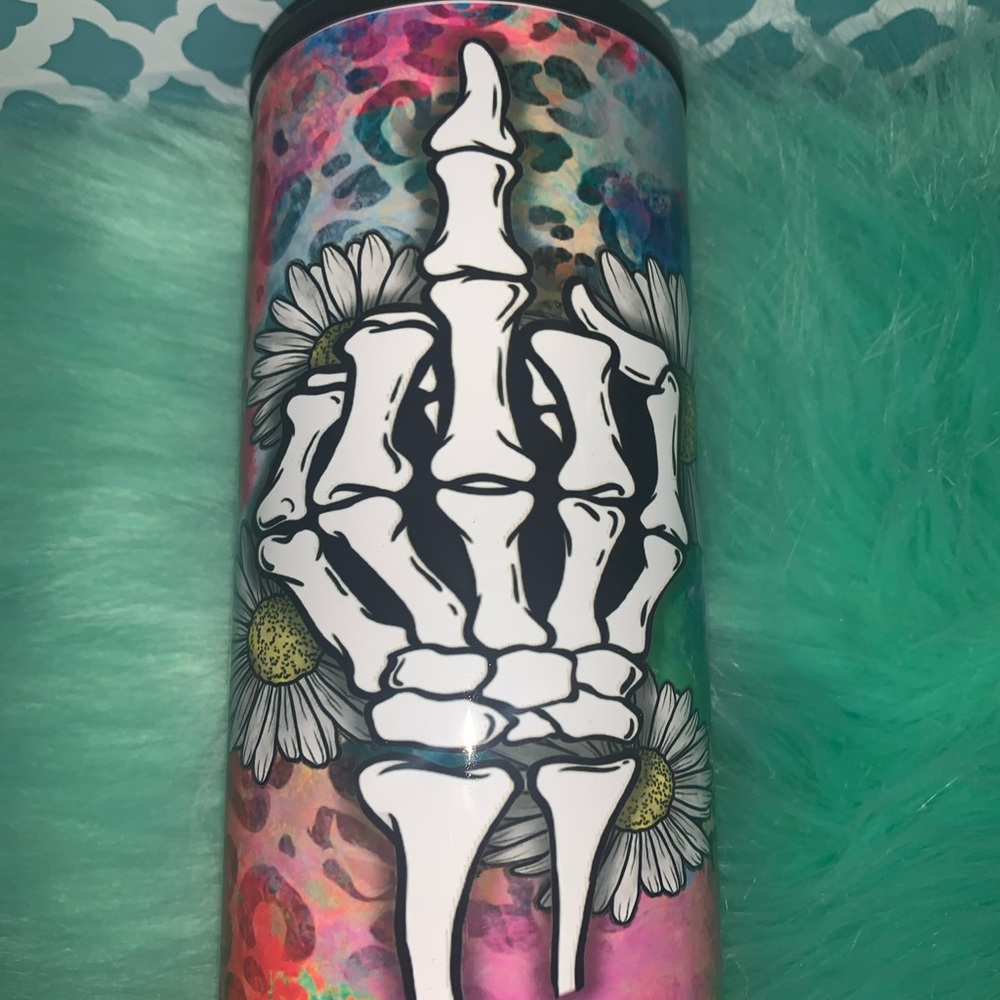 Colorful Skeleton Floral 4n1 tumbler